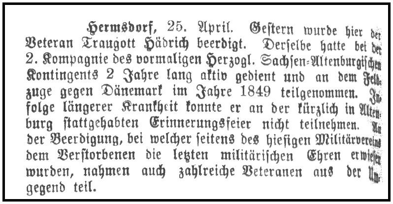 1899-04-25 Hdf Traugott Haedrich tod